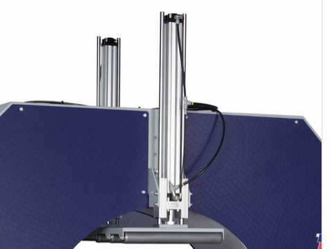 robopac machine horizontale film etirable manuelle compacta 4 groupe pince et coupe